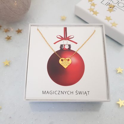 Pozłacany naszyjnik –  personalizowane serce