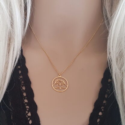 Pozłacany naszyjnik - symbol miłości i pokoju - obrazek 4