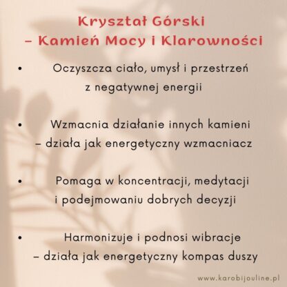 Srebrny naszyjnik - Kryształ górski, serce - obrazek 3