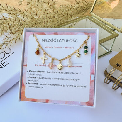 Naszyjnik miłości z naturalnych kamieni - choker - obrazek 3