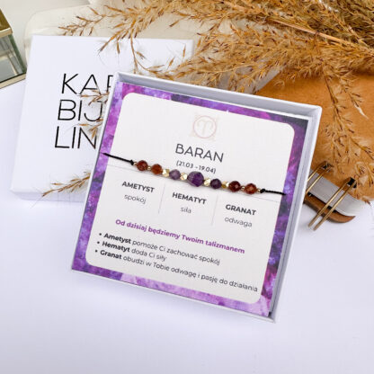 Bransoletka na sznurku ZODIAK - "BARAN"