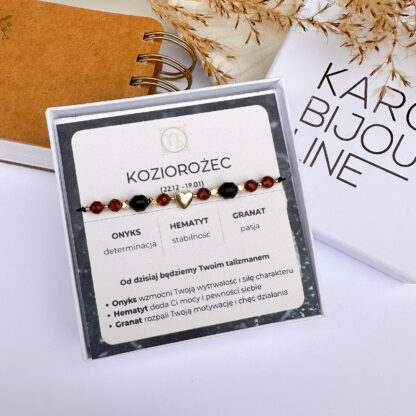 Bransoletka na sznurku ZODIAK - "KOZIOROŻEC"