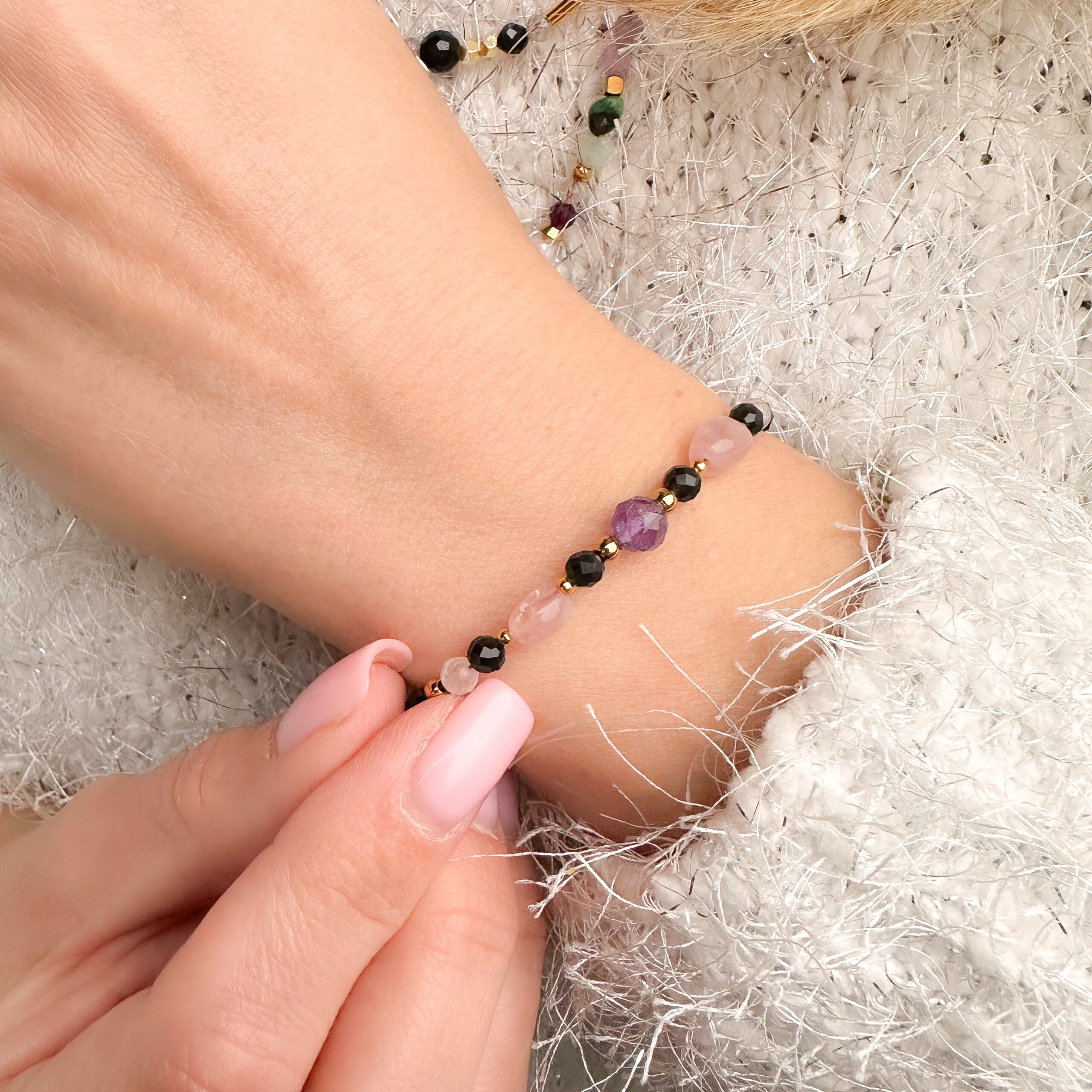 MAMA 💝 Bransoletka na łańcuszku- amulet "Z miłości do Mamy" - obrazek 2