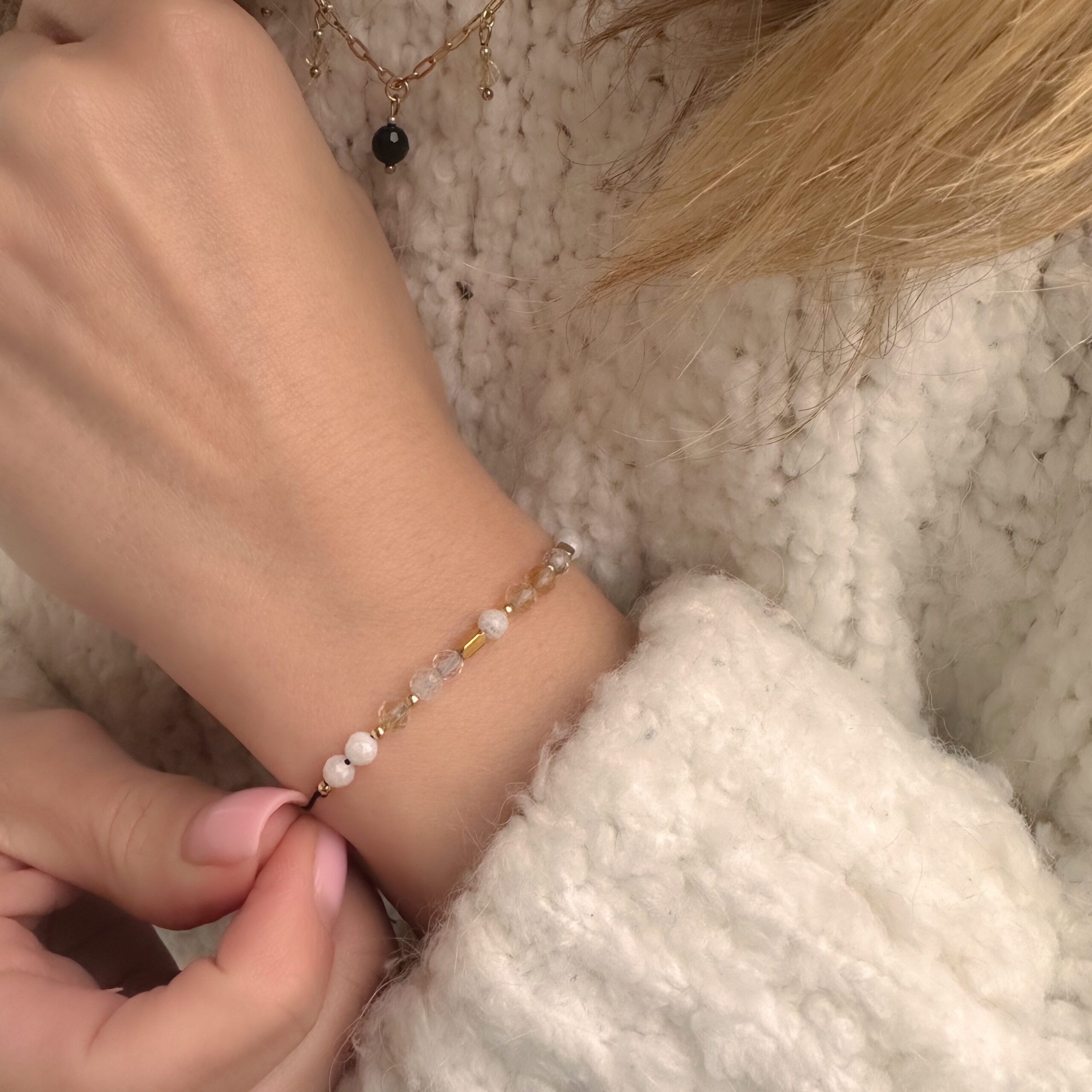 Bransoletka "NA SPEŁNIENIE MARZEŃ" na łańcuszku - obrazek 3