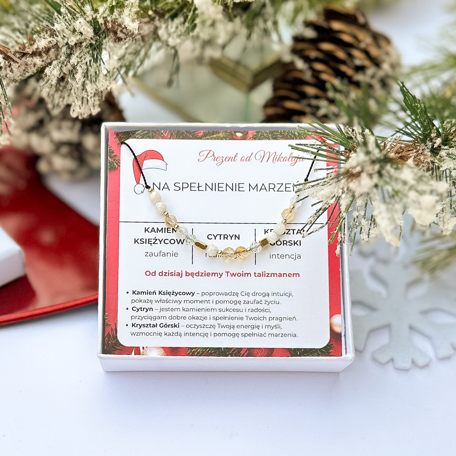 Bransoletka "NA SPEŁNIENIE MARZEŃ" na jedwabnej nici