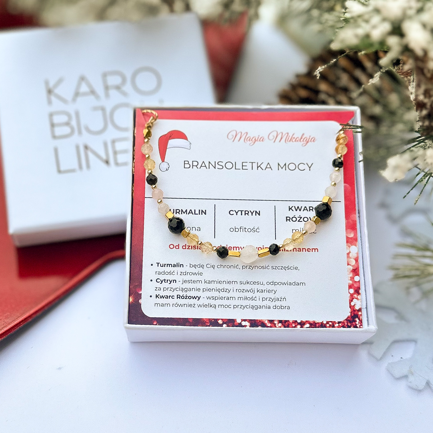 Bransoletka MOCY na łańcuszku- EDYCJA MIKOŁAJKOWA