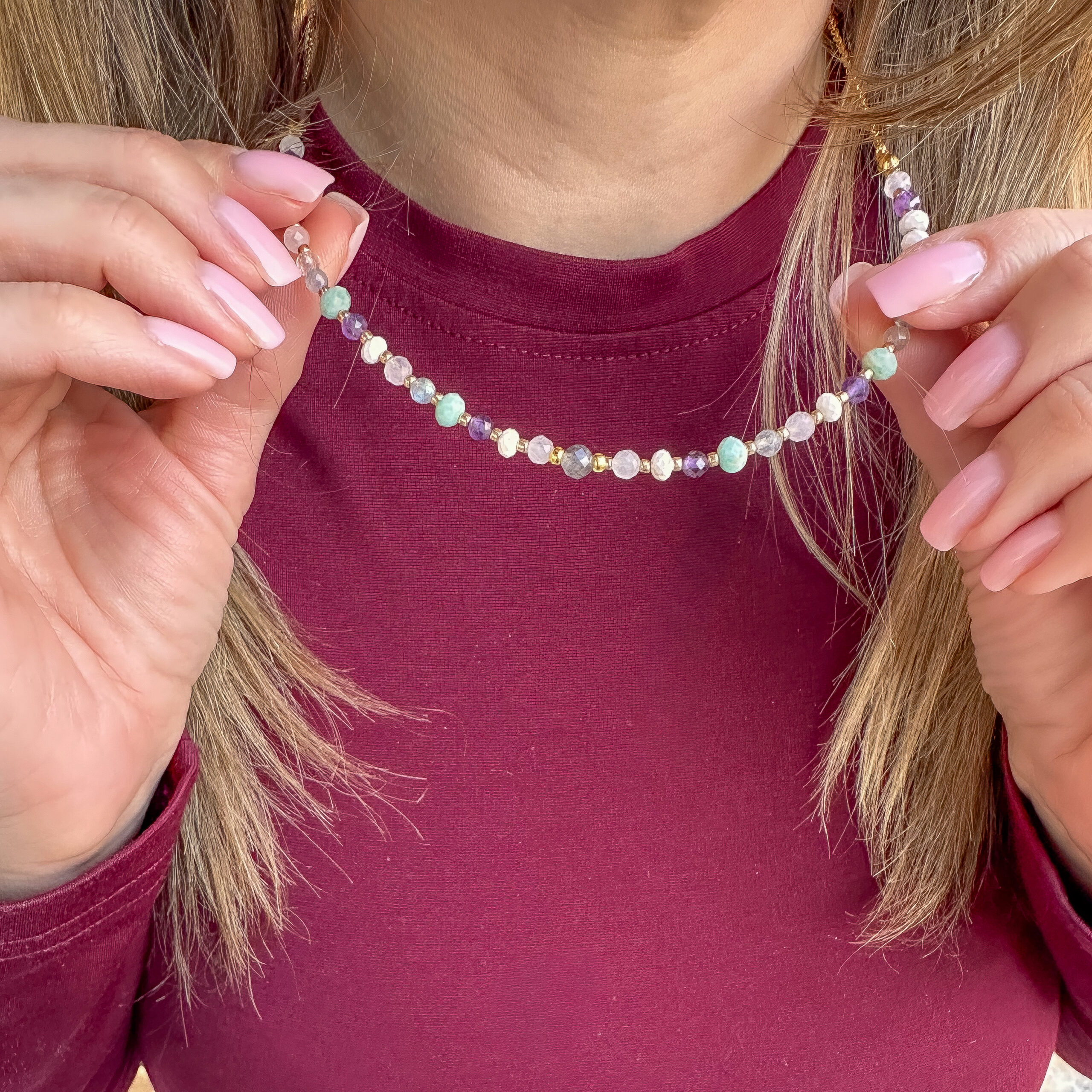 "MASZ TĘ MOC" Naszyjnik z naturalnych kamieni - obrazek 3