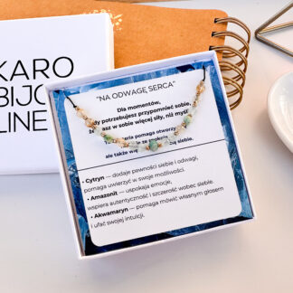 Bransoletka "NA&nbsp;ODWAGĘ SERCA" na&nbsp;jedwabnej nici