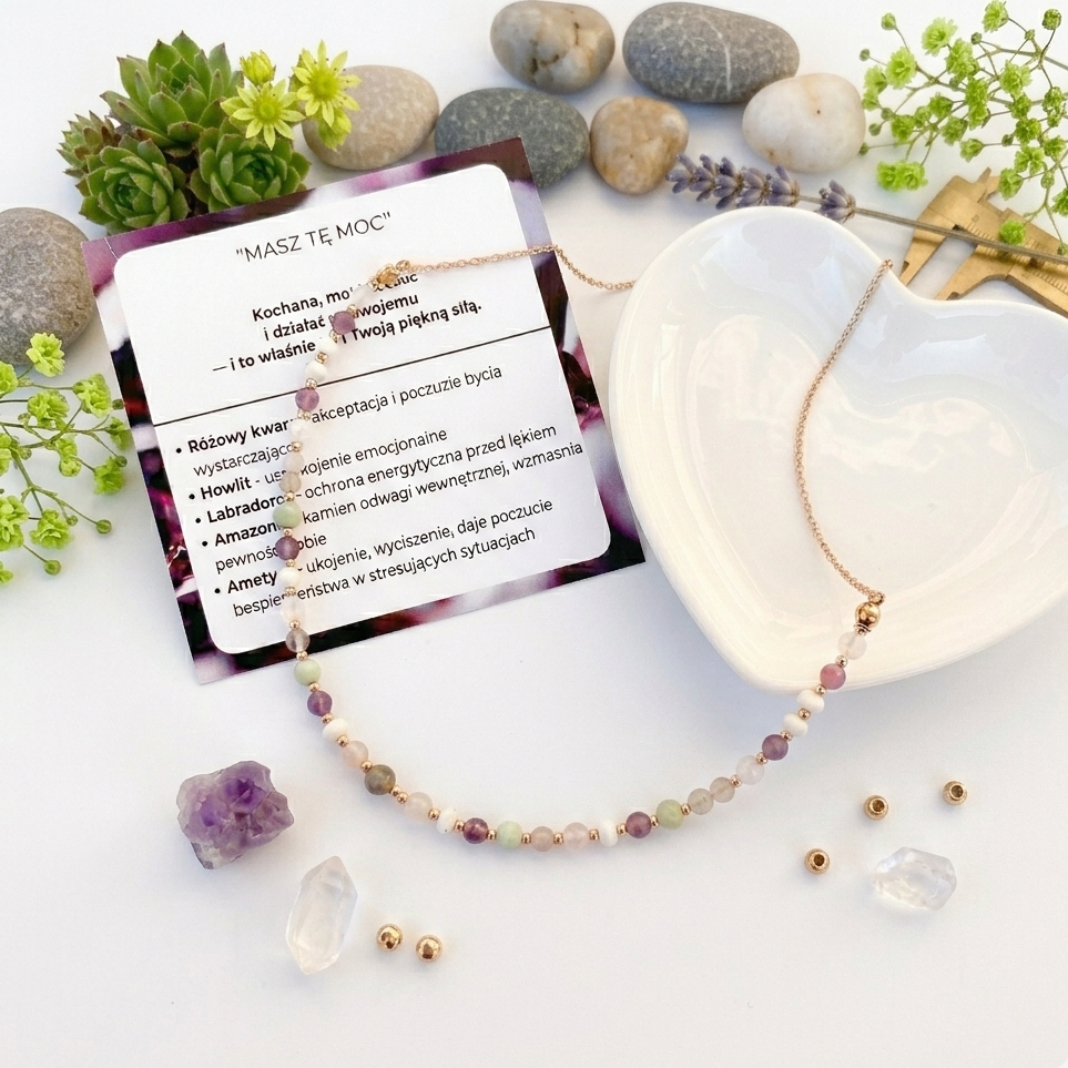 "MASZ TĘ MOC" Naszyjnik z naturalnych kamieni