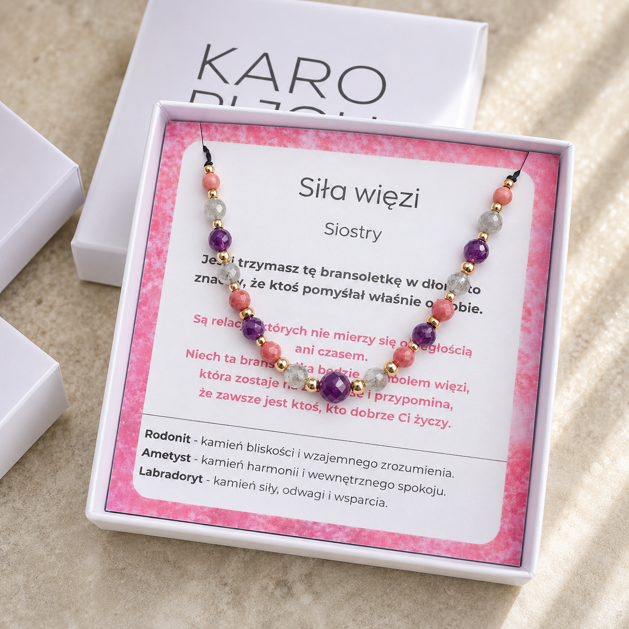 2 w cenie 1 🌸 Bransoletki dla Sióstr z naturalnych kamieni - obrazek 2